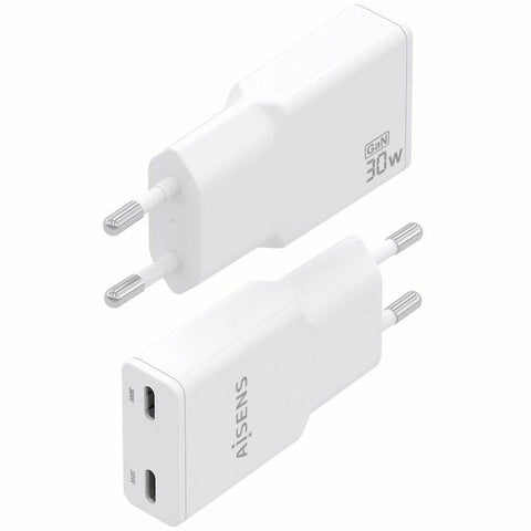 Wall Charger Aisens ASCH-30W2P048-W White 30 W