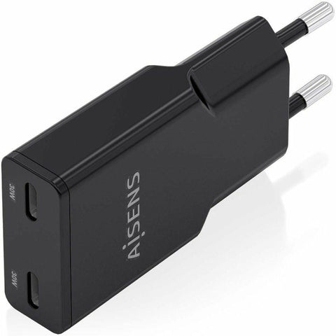 Wall Charger Aisens ASCH-30W2P049-BK Black 30 W