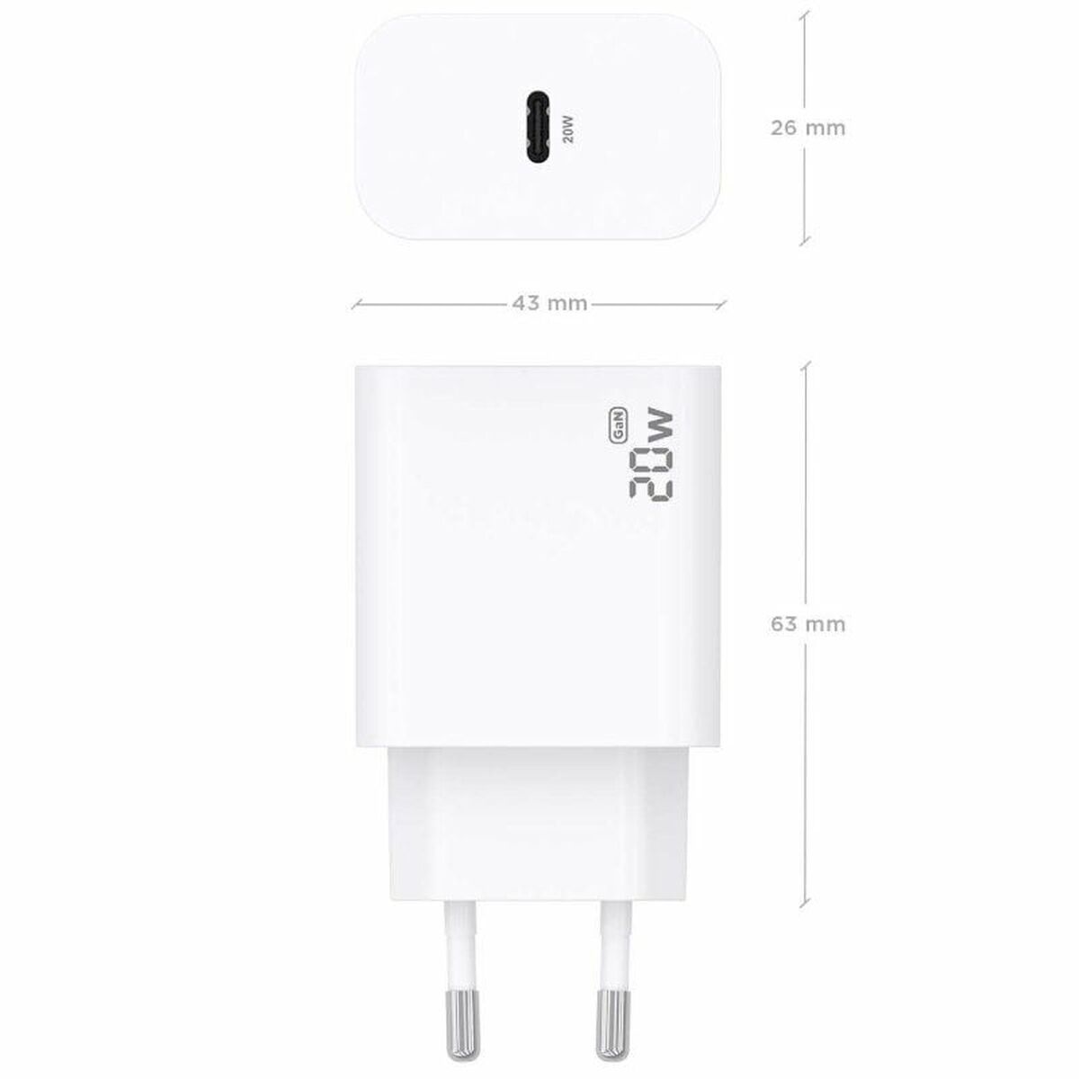 Wall Charger Aisens A110-0938 White 20 W