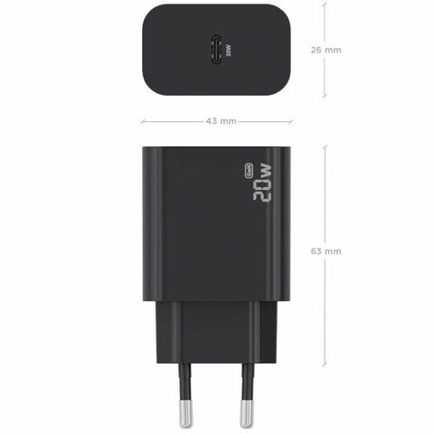 Wall Charger Aisens A110-0939 Black 20 W