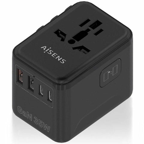 Wall Charger Aisens ASPS-2A3C09-BK 35 W Black