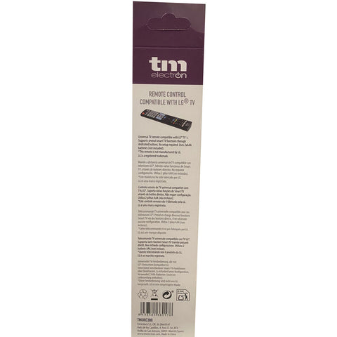 LG Universal Remote Control TM Electron Black