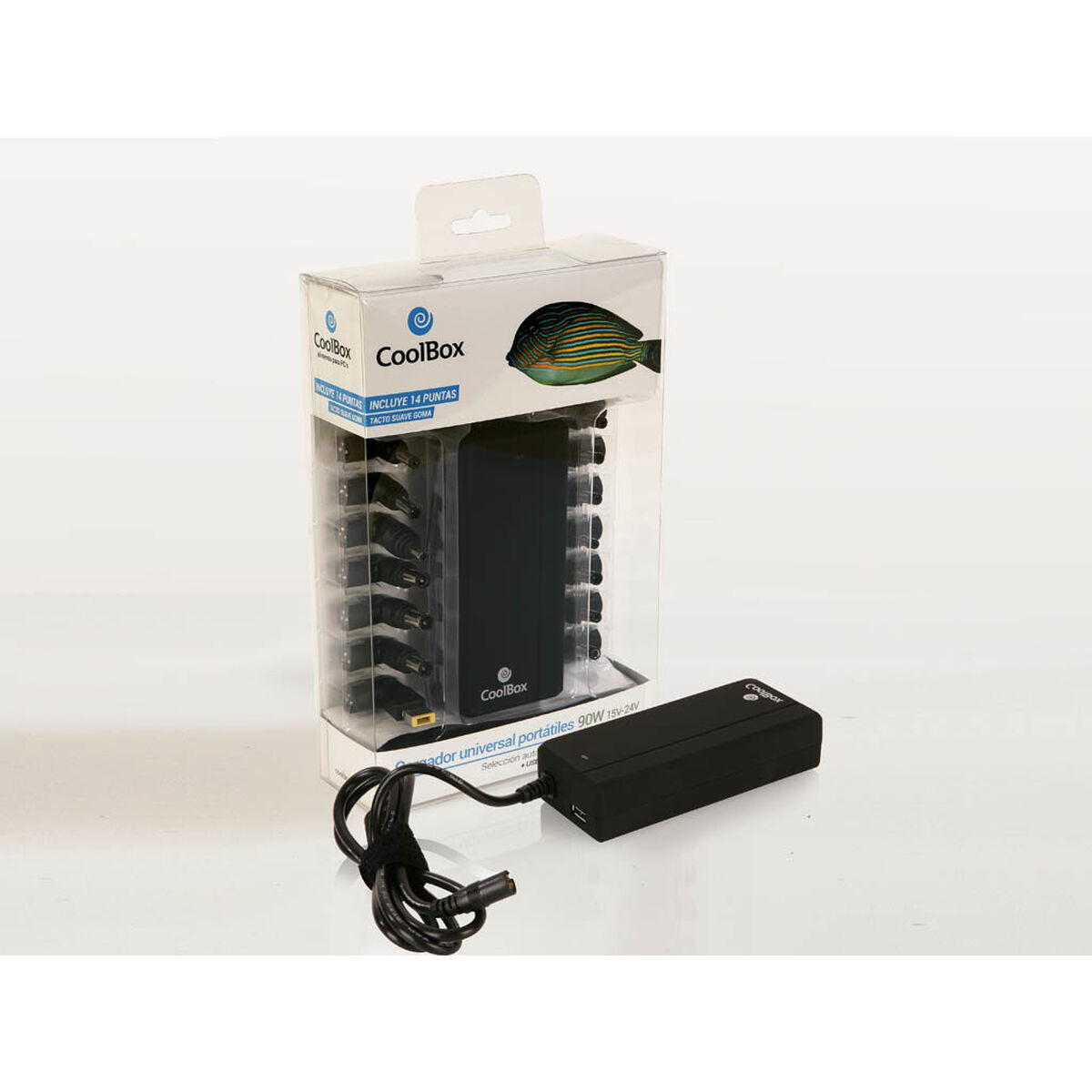Laptop Charger CoolBox FALCOONB90U 90 W 24 V 220 V 100 - 240 V