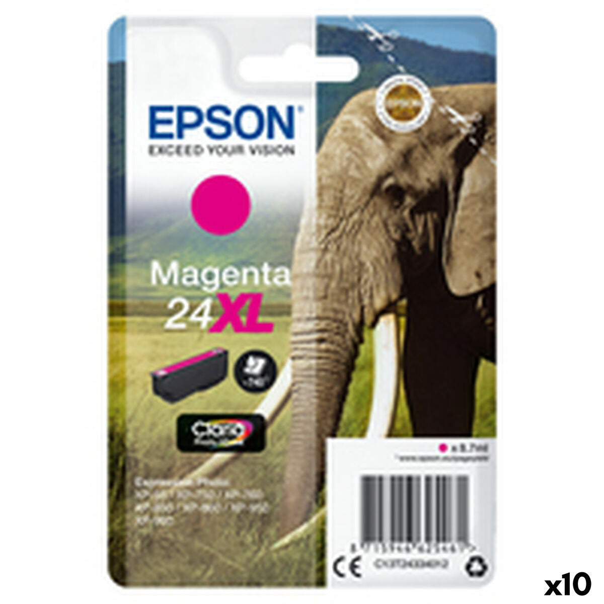 Original Ink Cartridge Epson EXPRESSION PHOTO XP-950 - 24XL Magenta (10 Units)