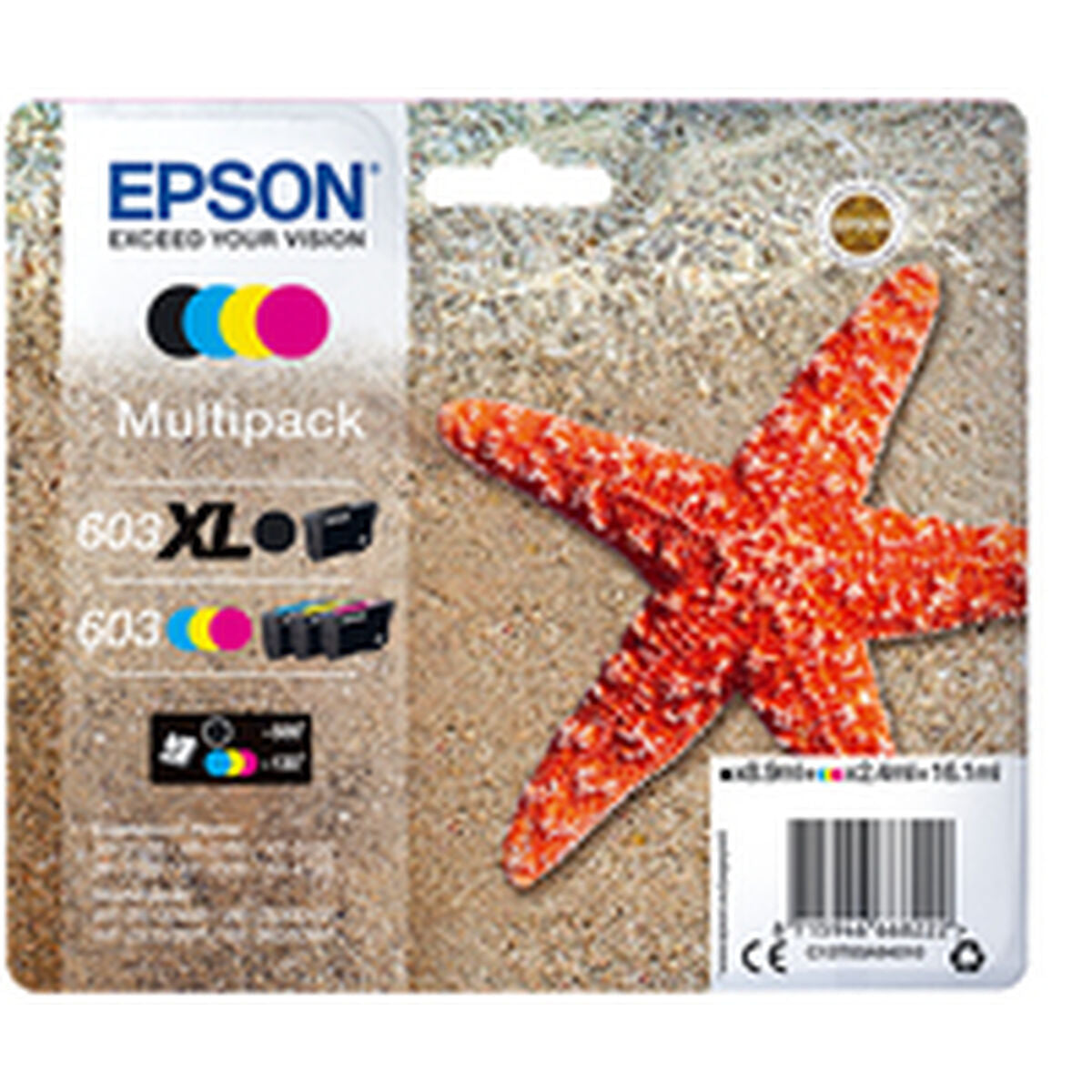 Original Ink Cartridge Epson Black/Cyan/Magenta/Yellow (8 Units)