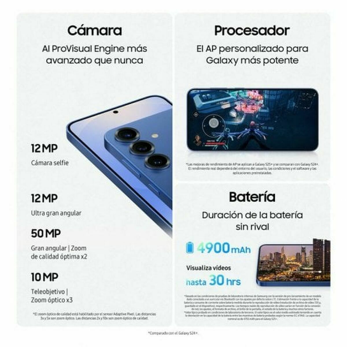 Smartphone Samsung Galaxy S25 Plus 6,7" Qualcomm Snapdragon 8 Elite 12 GB RAM 256 GB Blue