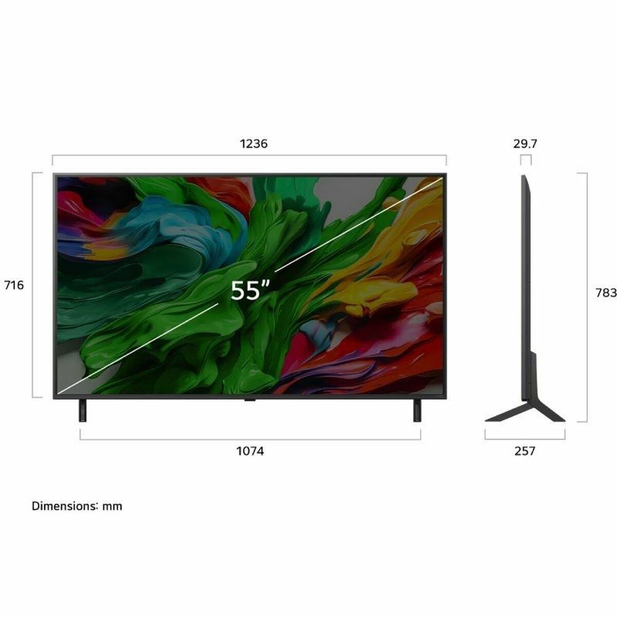 Smart TV LG 55QNED87A6B 55" (55") 4K Ultra HD (4K Ultra HD) LED HDR Edge-LED AMD FreeSync (LED) (HDR) (Edge-LED) (AMD Free...