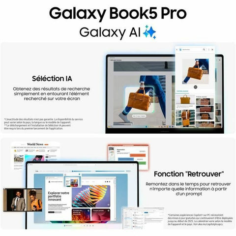 Laptop Samsung GALAXY BOOK5 PRO 16" intel core ultra 7 256V 16 GB RAM 512 GB SSD