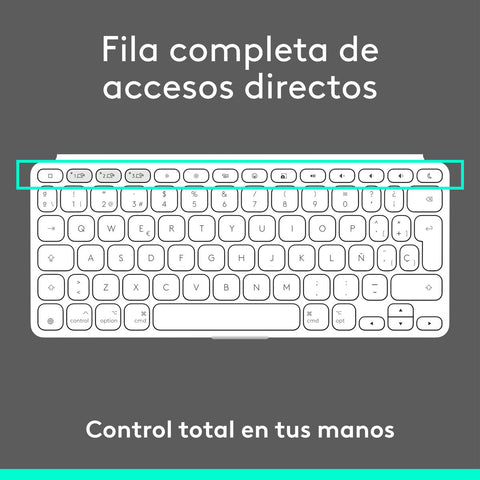 Bluetooth Keyboard Logitech 920-013011 Spanish Qwerty Grey White/Grey