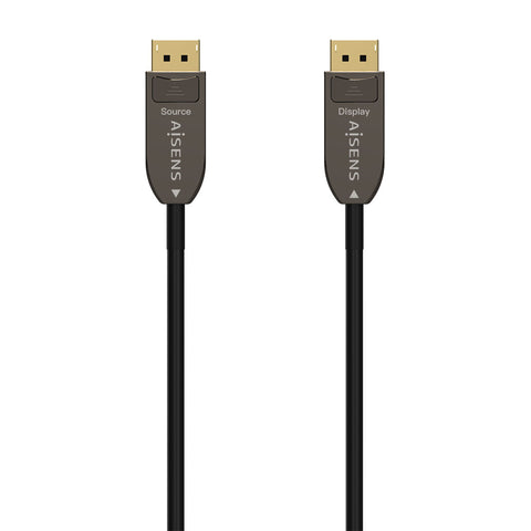 DisplayPort Cable Aisens AOC V1.4 Black 20 m