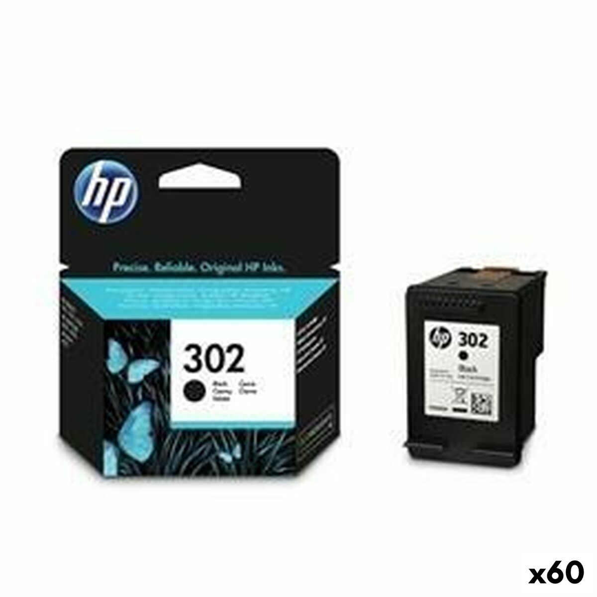 Original Ink Cartridge HP Officejet 3830 Nº 302 Black (60 Units)