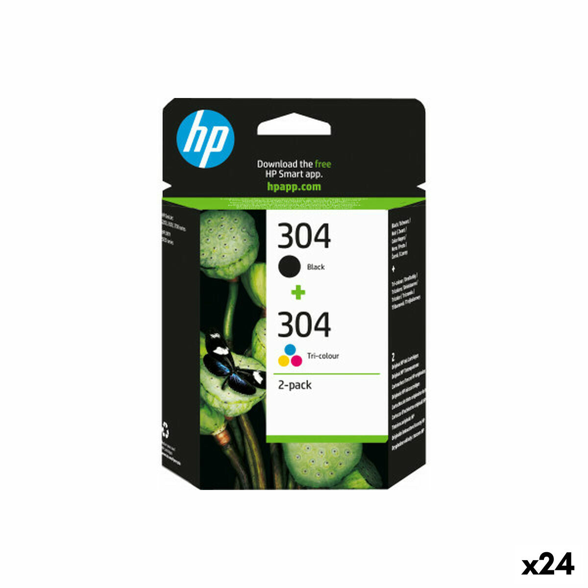 Original Ink Cartridge HP Nº304 Yellow (24 Units)