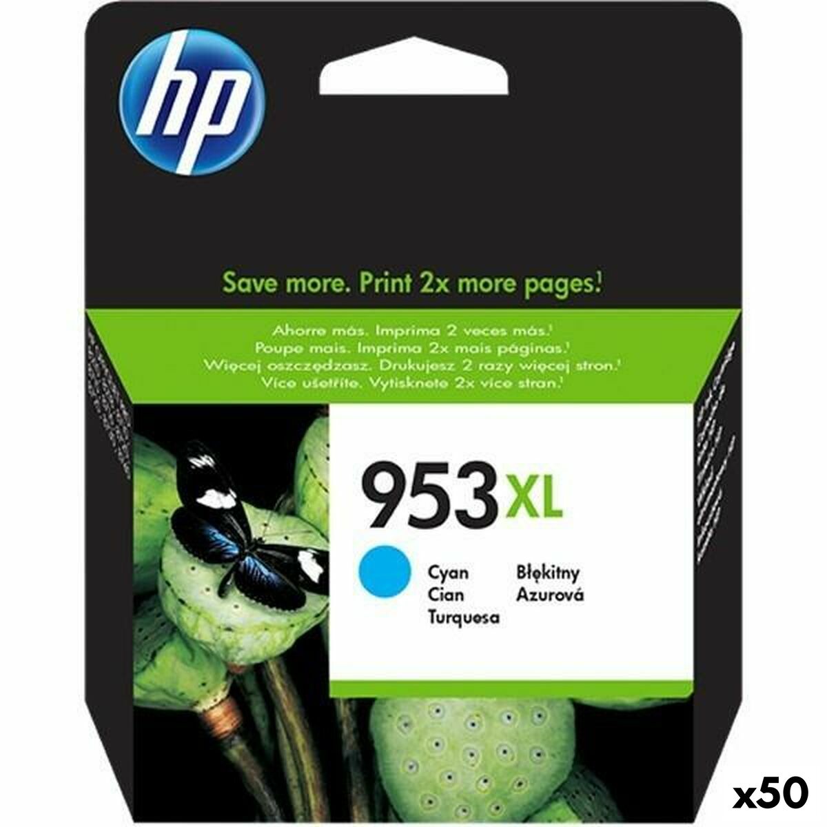 Original Ink Cartridge HP 953XL Cyan (50 Units)