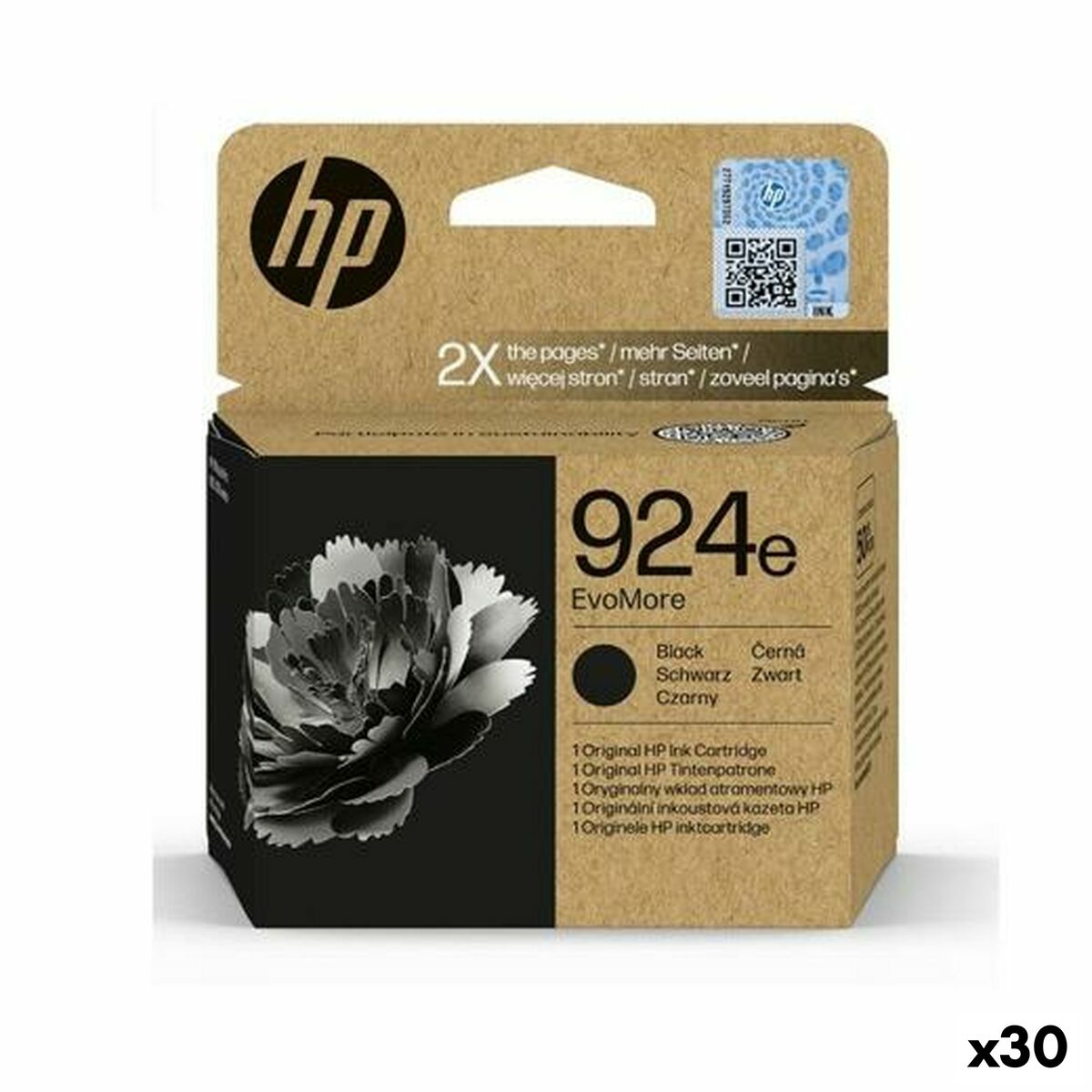 Original Ink Cartridge HP 924E Black (30 Units)